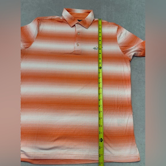Greg Norman Golf Polo Men’s Medium Orange Performance Pima Cotton Short Sleeve - Picture 3 of 8